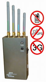 Silver DCS / PHS Portable Cell Phone Jammer EST-808KE , 1 - 10m Jamming Range