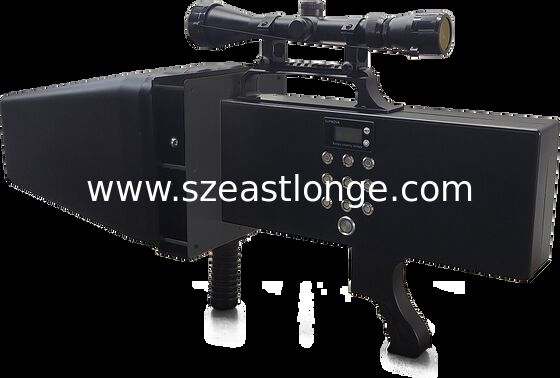 9 Channels Portable Gun Shape Anti Drone Defense System Designed for Enhanced Security in Sensitive Areas with 2000m Blocking Distance