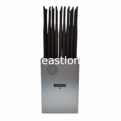 Điện thoại di động tần số đầy đủ WIFI GPS UHF VHF 12000mAh 27W Máy nhiễu tín hiệu di động