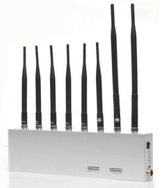 Bộ gây nhiễu tín hiệu GPS VHF / UHF 2G 3G Wifi 34dBm với 8 ăng ten