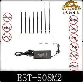 Bộ gây nhiễu tín hiệu GPS 34dbm Bộ chặn tín hiệu Wifi / 4G với 8 ăng-ten